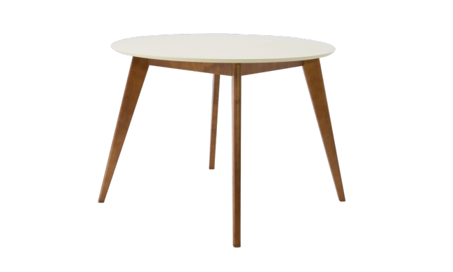 Стол Сканди К 90, Орех/Слоновая кость