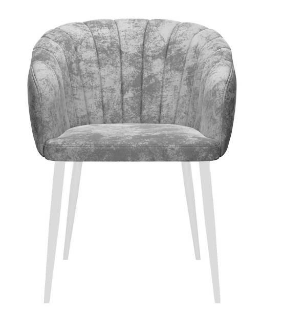 Стул DikLine 442 поворотный, M13 светло-серый, ножки белые Стул DikLine 442 поворотный, M13 светло-серый, ножки белые