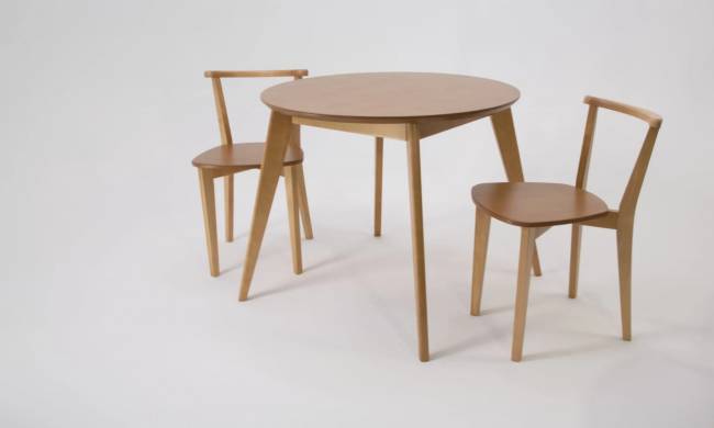 Стол Сканди К 100 натур со стульями Франк натур