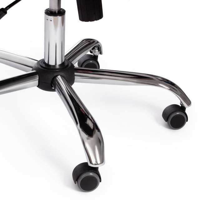 Кресло компьютерное Бергамо/Bergamo хром (22) кож/зам, белый, 36-01 белый кож/зам