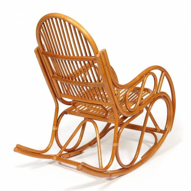 Кресло-качалка Vienna/Виенна (разборная)/без подушки / натуральный ротанг, 58х133х102см, коньячный коричневый ротанг top quality
