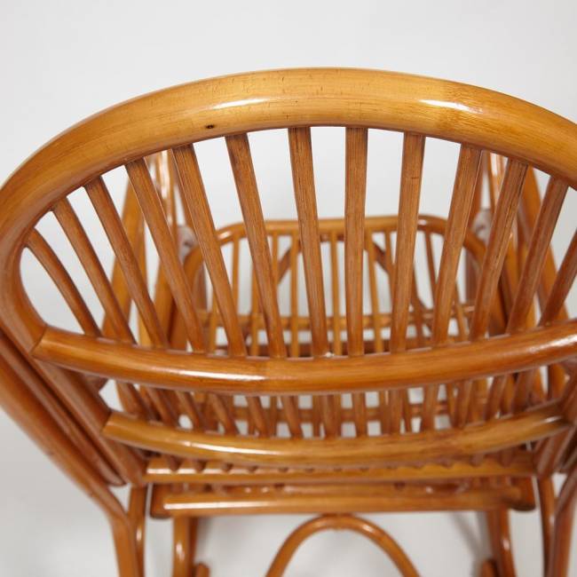 Кресло-качалка Vienna/Виенна (разборная)/без подушки / натуральный ротанг, 58х133х102см, коньячный коричневый ротанг top quality