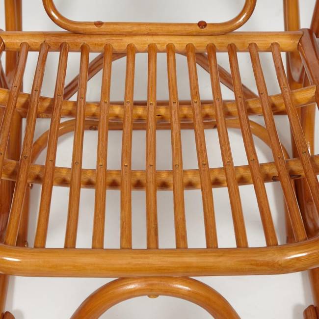 Кресло-качалка Vienna/Виенна (разборная)/без подушки / натуральный ротанг, 58х133х102см, коньячный коричневый ротанг top quality