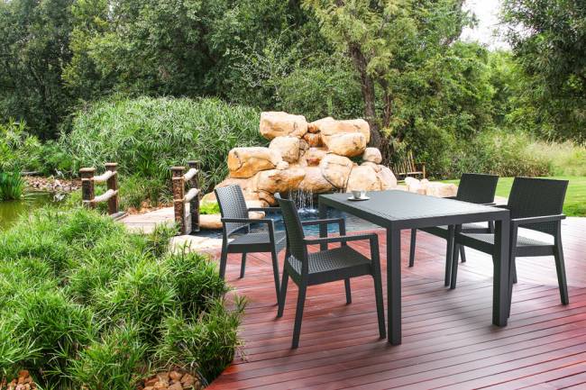 Стол пластиковый Orlando 140 антрацит 1400х800х750 мм