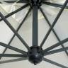 Зонт профессиональный четырехкупольный 6х6 м Alu Poker Dark антрацит, слоновая кость 6000х6000 мм