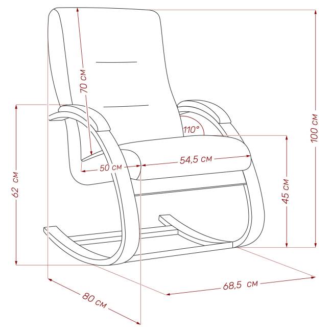 Кресло-качалка Leset Милано Слоновая кость Dundi 108 Кресло-качалка Leset Милано Слоновая кость Dundi 108