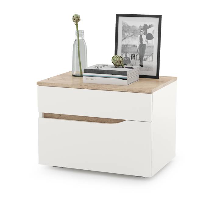 Кровать с подъёмным ортопедом Муссон 1600 с тумбочкой и комодом с зеркалом СВК цвет белый/дуб эндгрейн элегантный/кожзам белый Кровать с подъёмным ортопедом Муссон 1600 с тумбочкой и комодом с зеркалом СВК цвет белый/дуб эндгрейн элегантный/кожзам белый