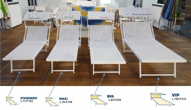 Шезлонг-лежак металлический Maxi Relax 1940х760х400 мм Шезлонг-лежак металлический Maxi Relax 1940х760х400 мм