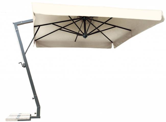 Зонт профессиональный 2х3 м Napoli Braccio антрацит, слоновая кость 2000х3000 мм