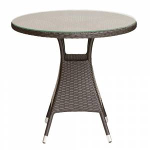 Стол круглый Верона, ротанг коричневый