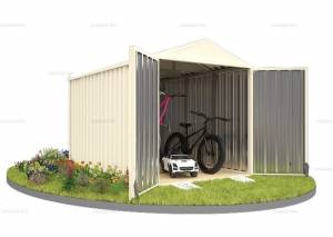 Хозблок SKOGGY секционный с двускатной крышей 4 х 2 м, слоновая кость Хозблок SKOGGY секционный с двускатной крышей 4 х 2 м, слоновая кость