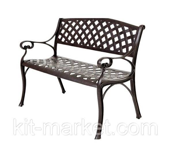 Садовая скамья из литого алюминия Садовая скамья из литого алюминия