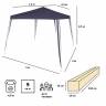 Тент садовый Green Glade 1022 2,4х2,4м/3x3x2,5м полиэстер Тент садовый Green Glade 1022 2,4х2,4м/3x3x2,5м полиэстер
