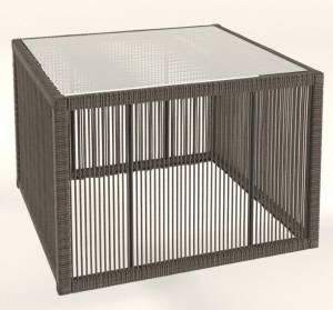 Столик кофейный "Канцлер", из искусственного ротанга, серый, темно-серый, коричневый