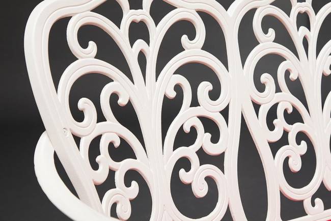 Скамья Secret de Maison Симфония/Symphonie алюминиевый сплав, 95х56х92см, античный белый белый алюминиевый сплав