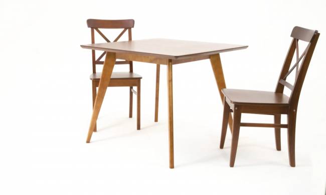 Стол Сканди М 90 орех со стульями Ингольф орех Стол Сканди М 90 орех со стульями Ингольф орех