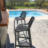 Стул пластиковый полубарный Air Bar 65 черный 440х510х950 мм