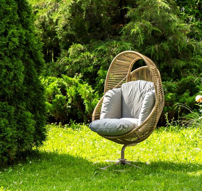 "Барселона" кресло-кокон из искусственного ротанга, цвет соломенный "Барселона" кресло-кокон из искусственного ротанга, цвет соломенный