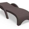 Шезлонг пластиковый с матрасом GS 1009 (Fiji) коричневый, слоновая кость 1870x730x340 мм